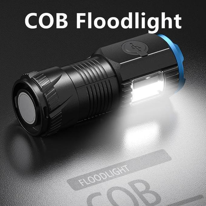 Lighzx- Senter Smiling Shark Sd1026 Smilingshark Sd 1026 Senter Mini 3X Led T20 Keychain Magnet Type