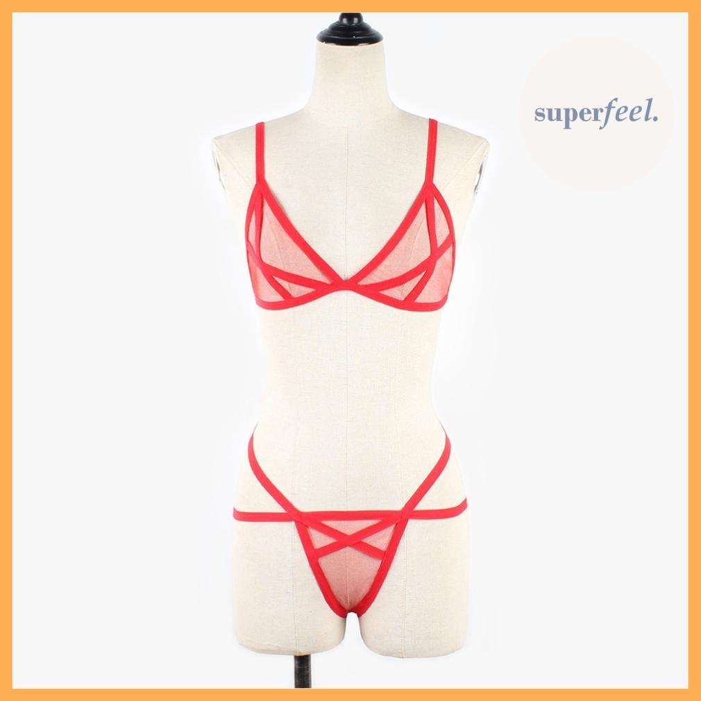 promo sfl lingerie bikini set transparan wanita perempuan premium cd kolor bh bra sexy see through t