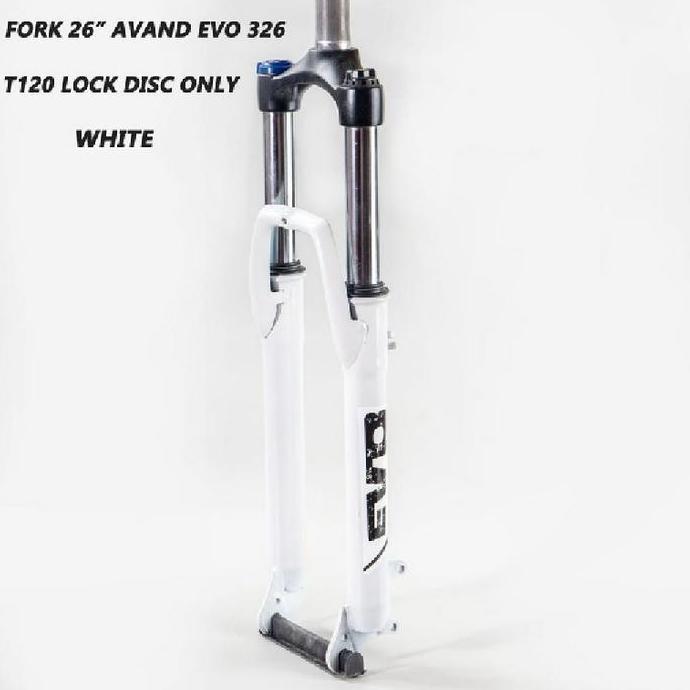 FORK SUSPENSION SHOCKBREAKER EVO T120 26 DISC BRAKE OS OVERSIZE PUTIH ORIGINAL DAN TERPERCAYA