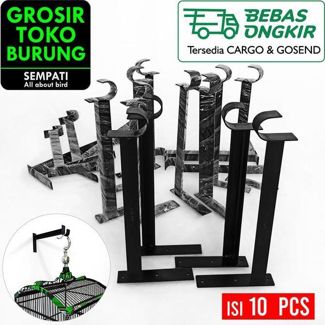 HARGA DISC - Sempati grosir gantungan tempel rak pot tanaman hias bunga siku L 10pc