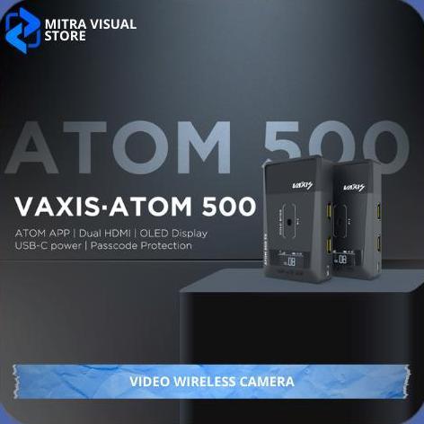 VAXIS ATOM 500 TRANSMITTER RECEIVER HD 1080P  METAL HOUSING & WIFI 5GHZ DENGAN JANGKAUAN 160METER OR