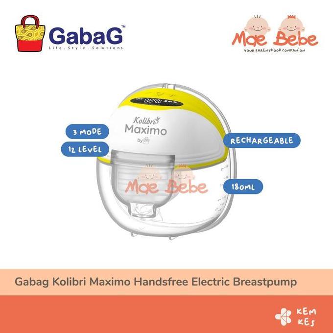 Gabag Kolibri Maximo Handsfree Electric Breastpump Pompa ASI Single