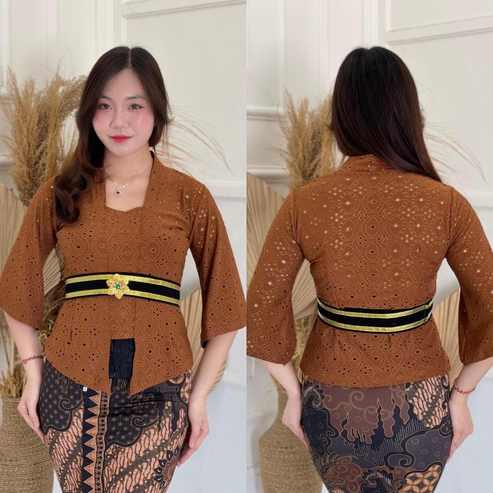 HOT PRODUCT KEBAYA SAJA/KEBAYAWULAN/KEBAYABALIMODERN/KEBAYA LENGAN LONCENG/ATASAN KEBAYA POLOS/REMAJ