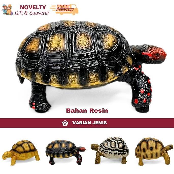 TERBARU - Souvenir replika kura kura cherry head red footed tortoise dari amerika latin