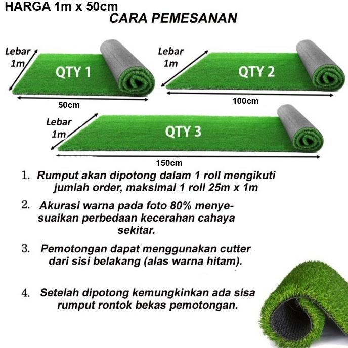 Bisa Cod Ya Kak Diy Karpet Rumput Sintetis Mini Golf Tebal 1 Cm Karpet Keset Rumput Meteran Rumput P