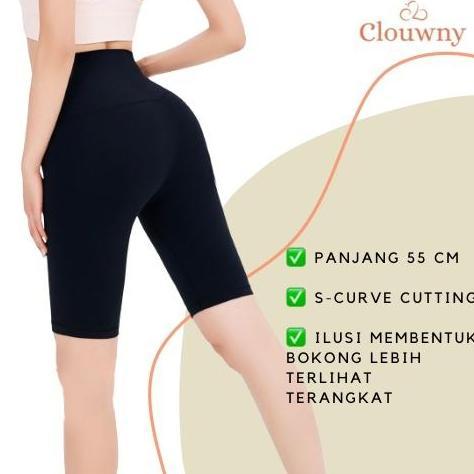 Griloff- Clouwny - Legging Sepeda Wanita Biker Short Legging Highwaist Sport Celana Sexy Leggings