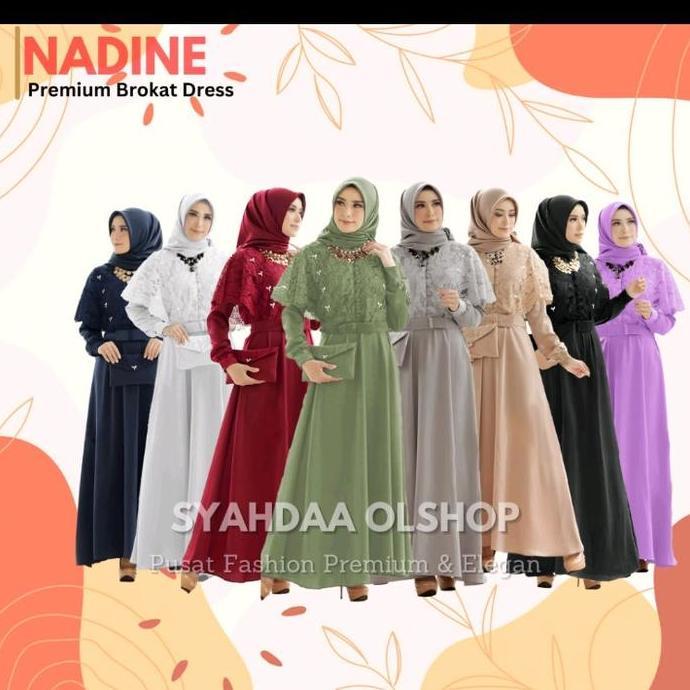 Terlaris Dress Brokat Nadine Premium