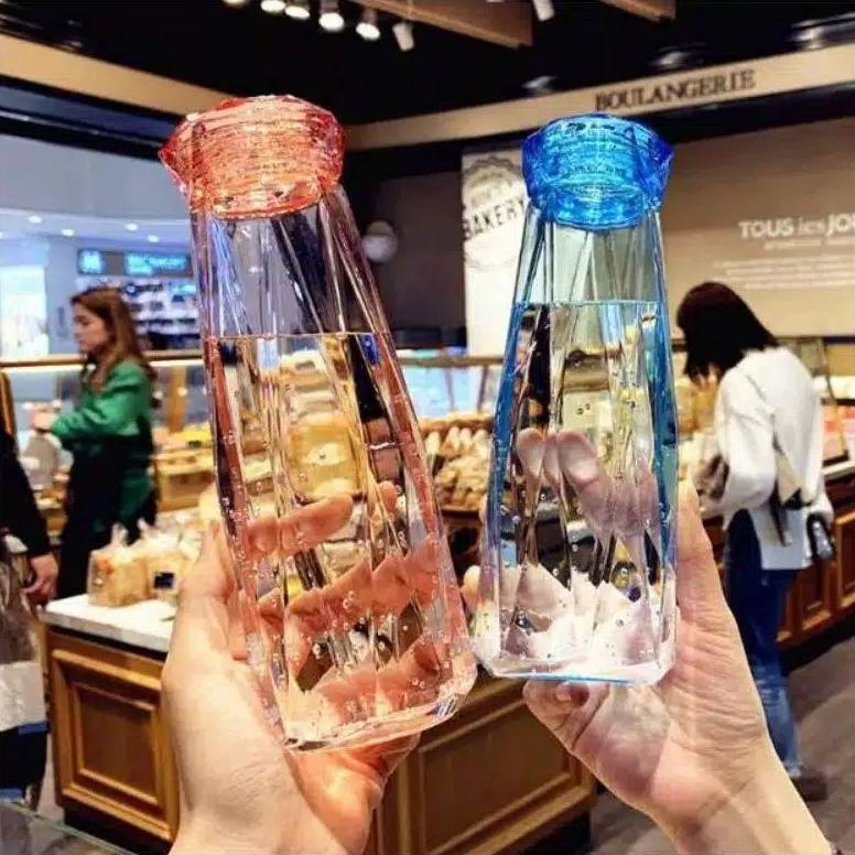Botol Kaca Diamond / Botol Unik Diamond / Botol Minum / Botol Souvenir / Perlengkapan Makan Best Sel