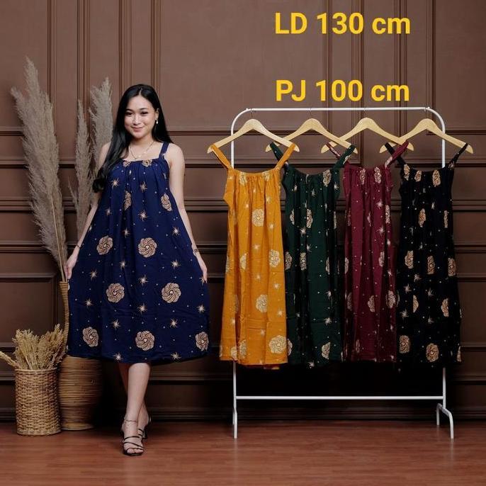 Premium Daster Cantik Yukensi Tanpa Lengan Daster Busui Jumbo Ld 130 Daster Rayon Baju Tidur Wanita 