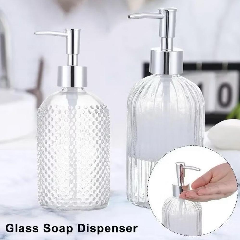Gr 01 (001) Botol Pump Kaca Diamond Botol Pump Sabun Botol Sabun Cair Botol Pump Hotel Botol Sabun K