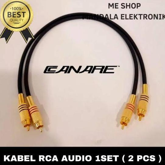 DV43 - Kabel jack RCA pendek - kabel canare rca gold Set