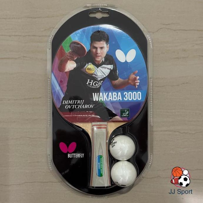 Bet Pingpong Bat Pingpong Butterfly WAKABA 3000 ORIGINAL