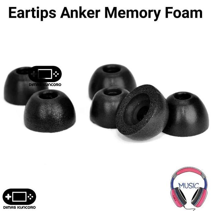 DV107 >> Eartips Anker Memory Foam busa soundcore sleep a10 space a40 sport x10 x20 vr p10 r100 ear 