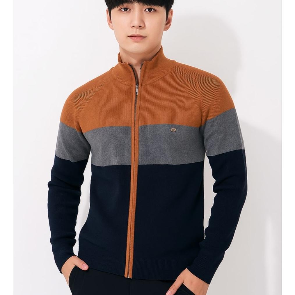 PREMIUM SWEATER RAJUT RESLETING GARIS PRIA