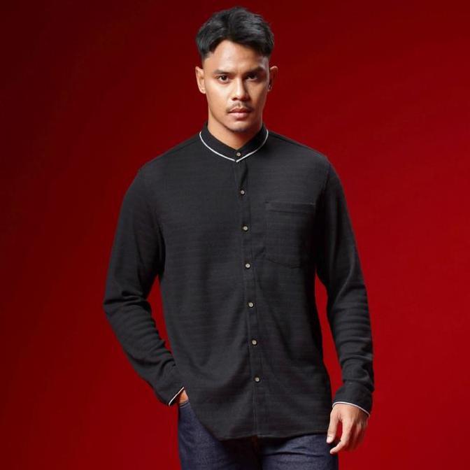 Emba Denim - Amon One Kemeja Koko Pria Lengan Panjang Regular Baju Muslim Lembut