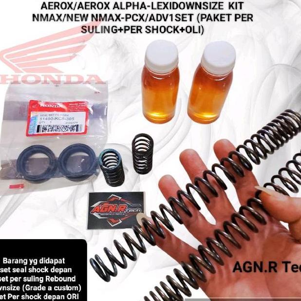 Lowering Kit Downsize Nmax-Pcx-Adv-Aerox Old-New Aerox-Aerox Alpha-Aerox Turbo-Penurun Shock Depan (
