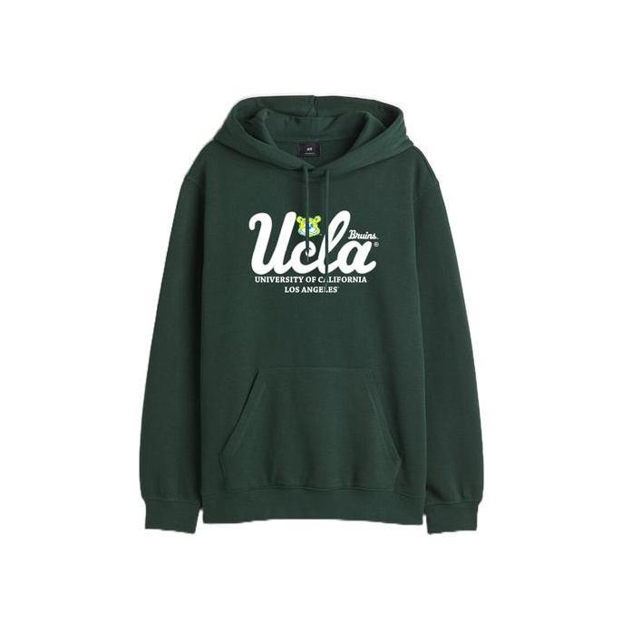 Hoodie Ucla Bruins Green Original Flecee Katun Sweater Hoodie Wanita Ucla