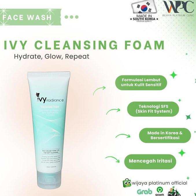 60kelao - IVY Radiance Cleansing Foam 125ml - Sabun Muka Lembut untuk Kulit Sensitif, Teknologi SFS,