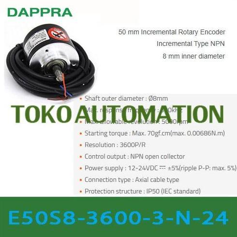 E50S8-3600-3-N-24 E50S8-3600 3 N 24 E50S8 3600 3-N-24 Rotary Encoder OJ19