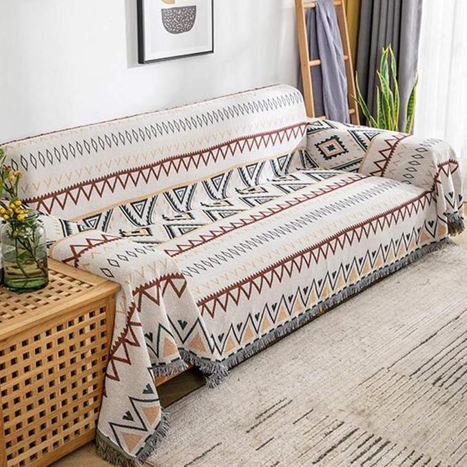 Bohemian Cover Sofa Sarung Sofa Selimut Vintage Nordic  Dekorasi Kain