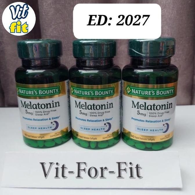 Nature's Bounty Melatonin 5 mg - 90 softgels || Sleep Aid 5mg
