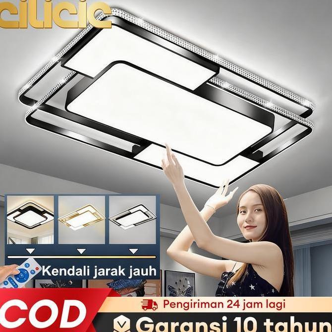 [Garansi 10 tahun] Cilicic Lampu Plafon LED lampu plafon minimalis Ceiling Lampu Lampu Plafon 3 Warn