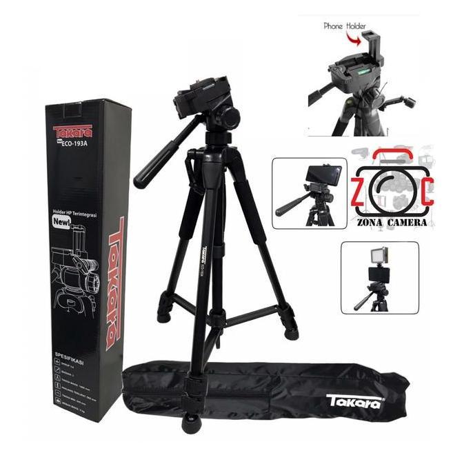Tripod Takara 193A New Versi Video Tripot Vlog Smartphone Hp Youtube
