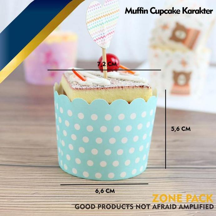 New- [50 Pcs] Muffin Cupcake Karakter |Paper Cup Cake Muffin Karakter Lucu Kekinian | Cup Cake Muffi