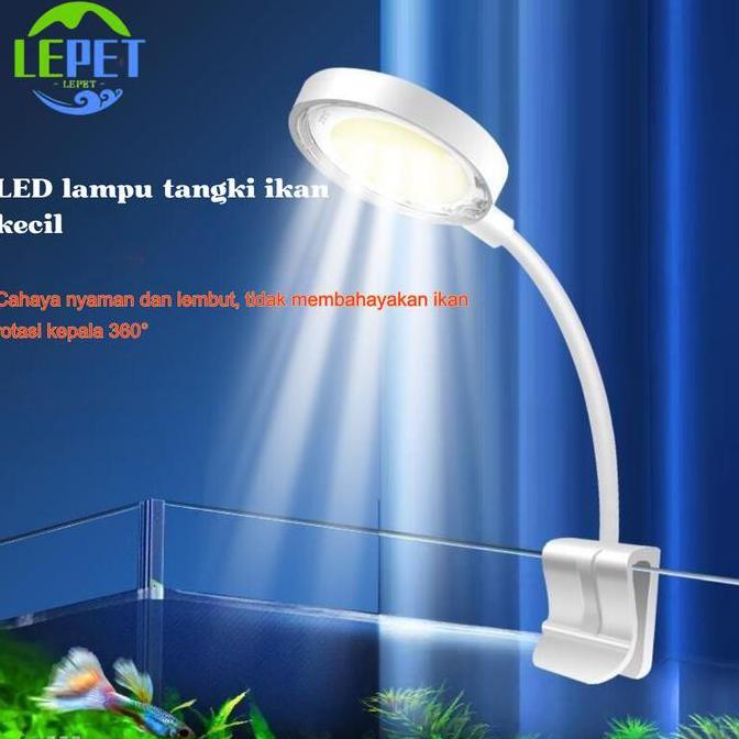 awesomether - lepet lampu aquarium mini d1 / led aquarium / lampu aquarium jepit