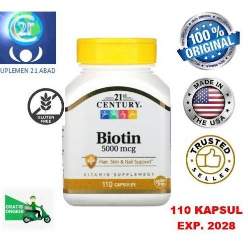 Biotin 5000mcg 21st Century 110 kapsul