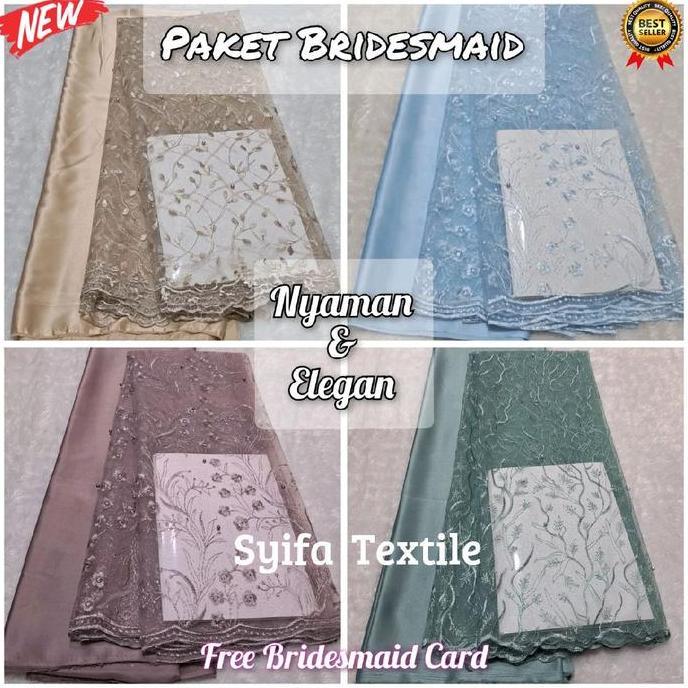 nafida_rahma - kain bridesmaid / paket bridesmaid (tile mutiara + satin velvet) / kain bridesmaid pa
