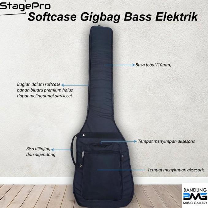 Murah StagePro Softcase Gigbag Bass Elektrik Premium / Tas Bass Elektrik Non COD