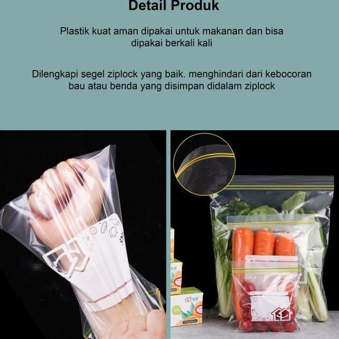 Foodpac- Plastik Kulkas Penyimpanan Reusable Food Storage Plastik Ziplock