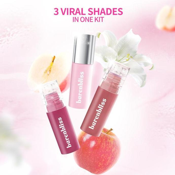 Bytlip- Must HaveBnb Barenbliss Mix-Match Mini Lip Tint Kit (Mousse Tint And Glow Tint 3Pcs Mini-Pac