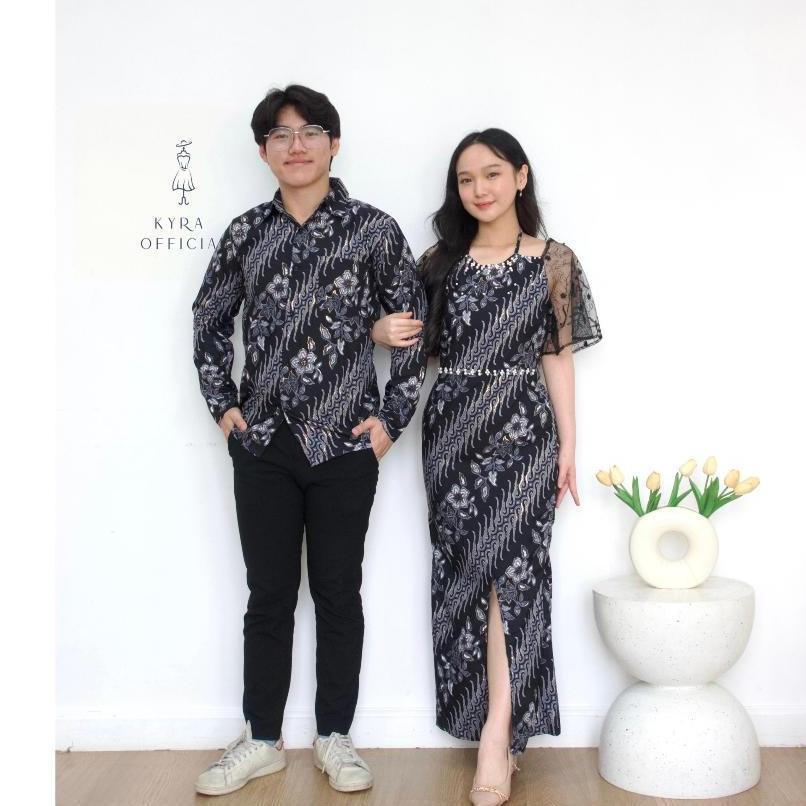 STOK TERBATAS Mb [ KYRA ] DRESS MILANA BATIK (PREMIUM) / DRESS BATIK MODEL TERBARU / DRESS BATIK MOD