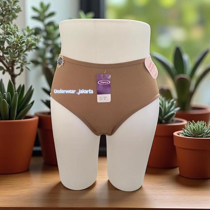 Wkwx- Cd Wanita Sorex 1258 Midi | Bahan Stretch Motif Salur Nyaman 9 Warna