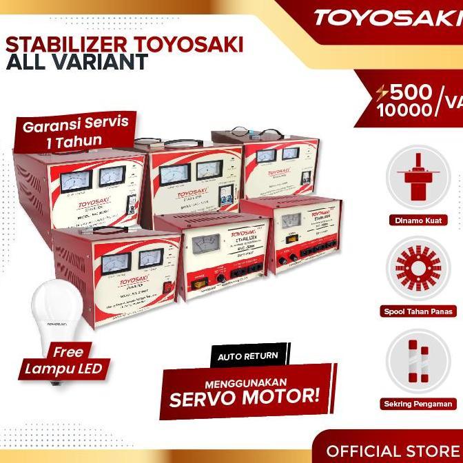 Pcbig- Toyosaki Stabilizer Stavol Listrik Stabiliser 500Va 1000Va 2000Va 3000Va 5000Va 10000Va