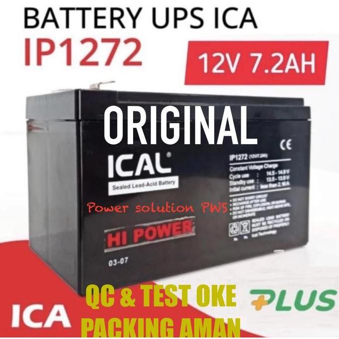 Pcbig- Accu Aki Baterai Batere Kering Ups Ica / Aki Ical Ip1272 12V 7.2Ah
