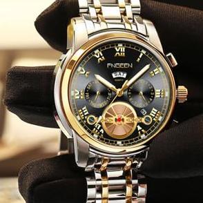 Wgwg- [Promo] Jam Tangan Pria Kasual Asli Tahan Air Premium Original Tourbillon Kuarsa Kalender Lumi