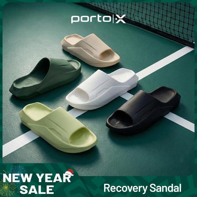 Promo Porto X Sandals - Ludwig Slides Sendal Slop Recovery Sport Adaptifoam Pemulihan Kaki