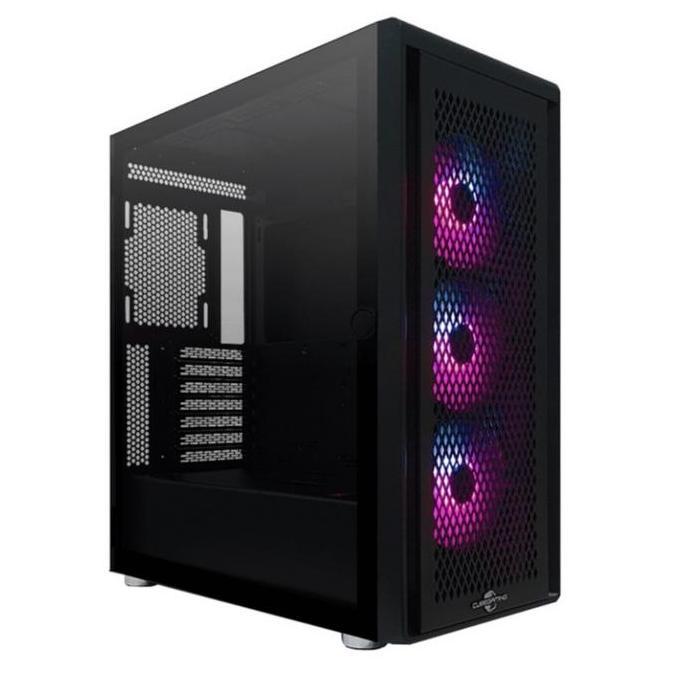 HARGA DISC - CUBE GAMING STALLA BLACK - ATX - LEFT SIDE GLASS DOOR - Dust Filter