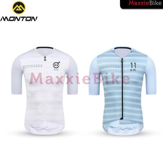 Monton Baju Jersey Sepeda Pria Lengan Pendek AM PM Short Sleeve Cycling Jersey Skull Monton Sport