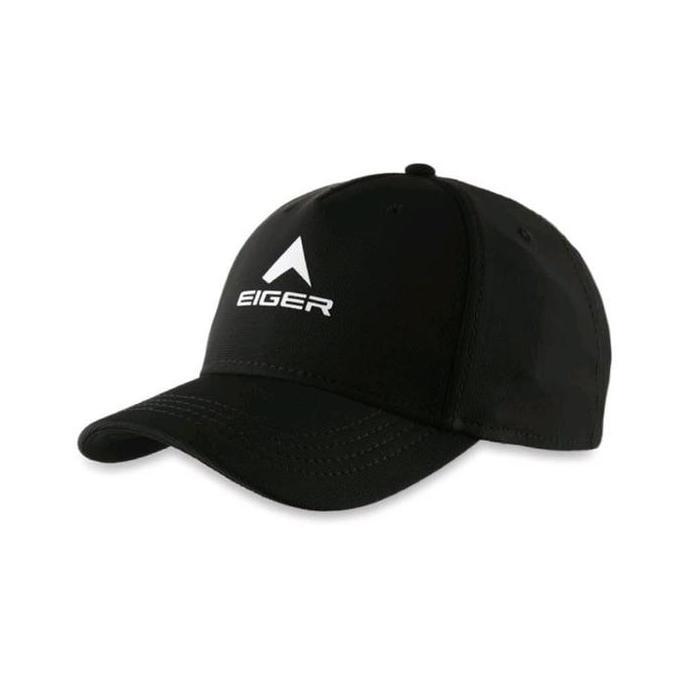 Topi Pria Eiger T557 Baseball Cap Black Original Adjuster Elastic