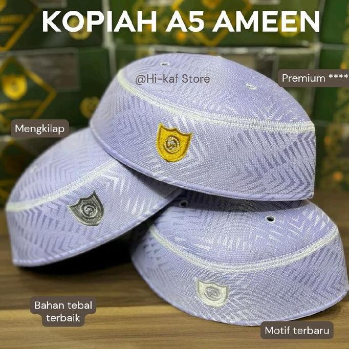 (BEST SELLER) Kopiah Ameen A5 Original Songkok  Peci malaysia asli premium  Motif Terbaru