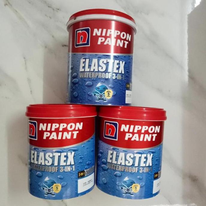 Wbex- Cat Tembok Nippon Elastex Waterproofing (1Kg) - Tahan Air - Abu-Abu