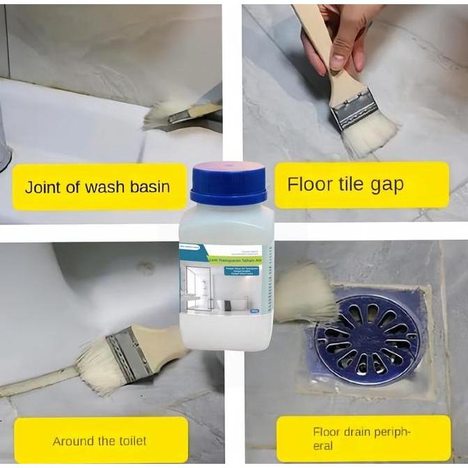 Wbex- Transparan Anti Bocor Kuas Cat Ltp-Lem Lem Pelapis Perekat Waterproof+Kuas Original Penambal O