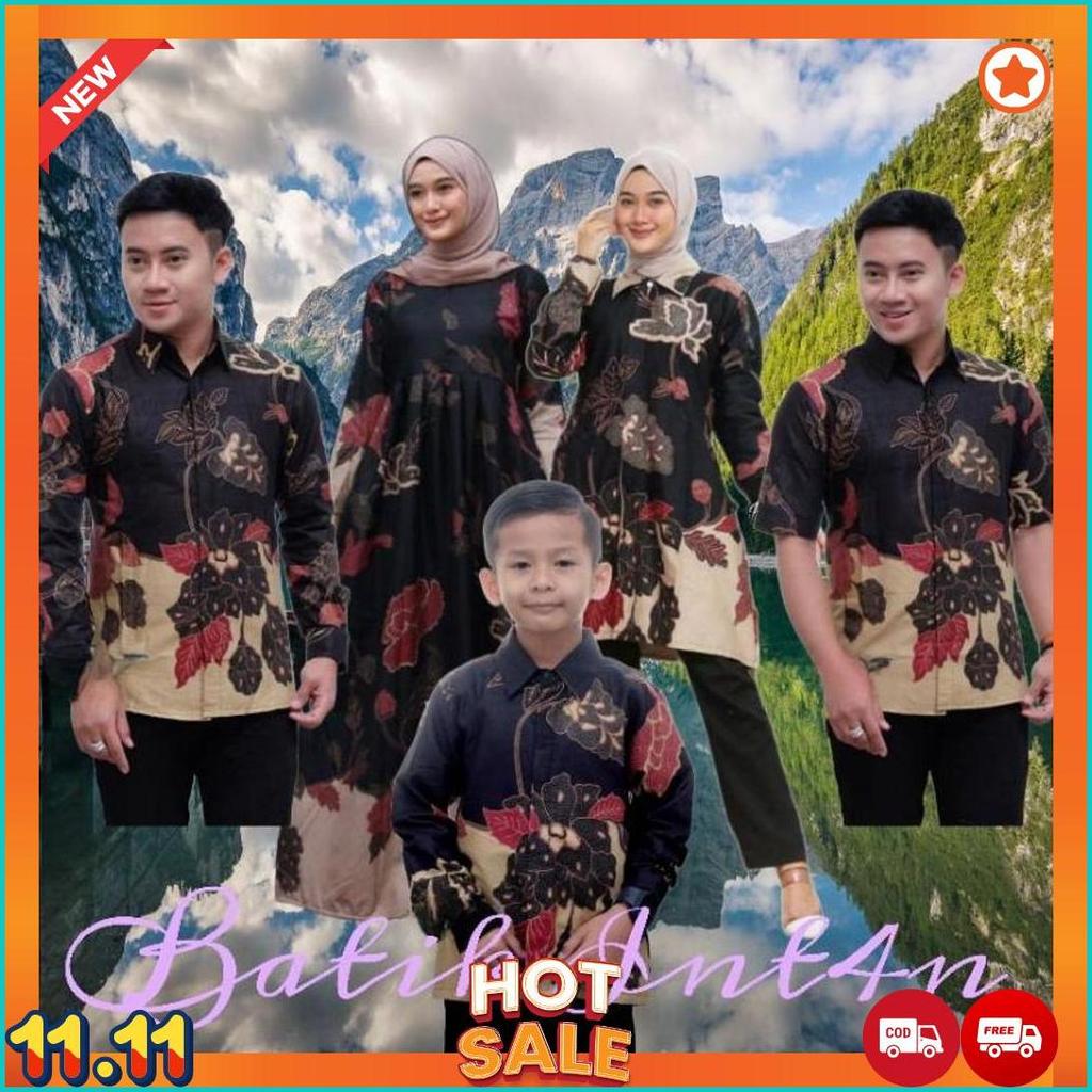 GAMIS BATIK COUPLE KELUARGA AYAH IBU ANAK | SERAGAM BATIK LEBARAN MODERN | BAJU PASANGAN SUAMI ISTRI