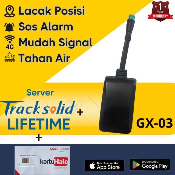 Gps Tracker Gx-03 Tahan Air Jaringan 4G+Tracksolid Lifetime