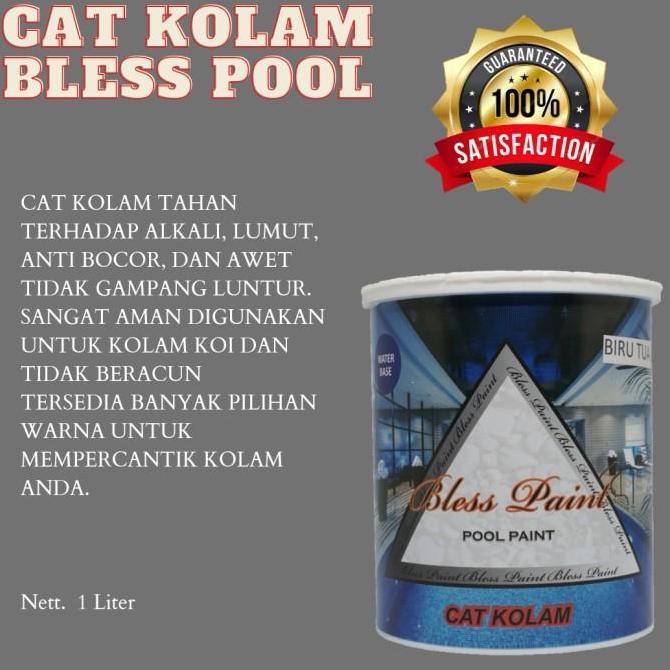 (Allthebest) Cat Kolam Renang Ikan Koi Anti Bocor Merk Bless 1Liter