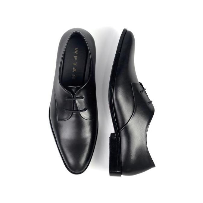 Kakikaki- Sepatu Pantofel Kerja Pria Hitam Wetan Nusantara 2 Premium Derby Black Shoes Ukuran Jumbo 